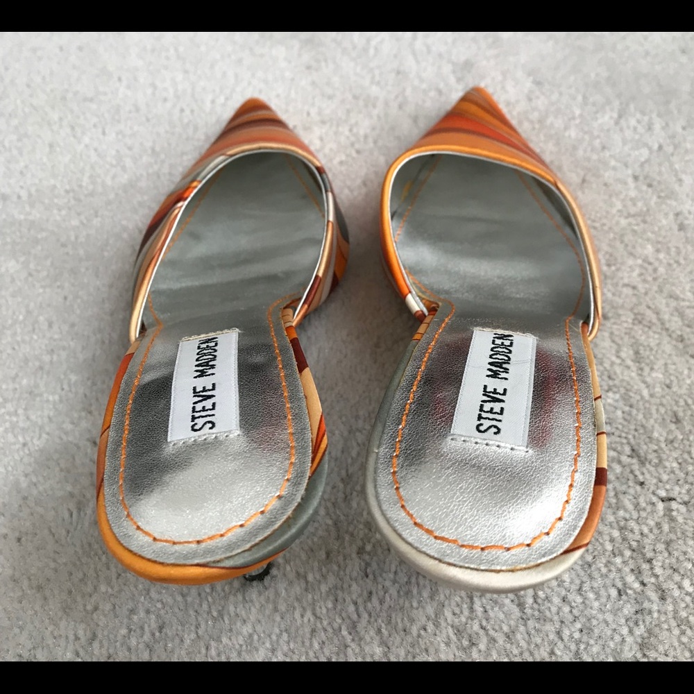 🧡STEVE MADDEN Satin Pumps+Silver Kitten Heels - Picture 4 of 6
